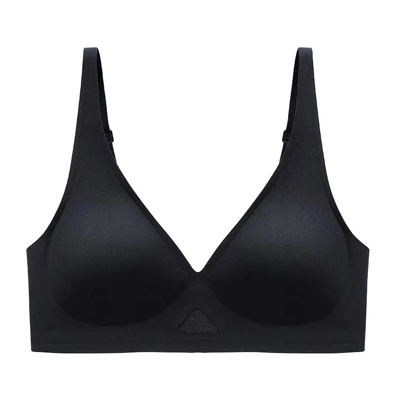 Seamless Bras For Women Wireless Bra Push Up Deep V Glossy Underwear Female Bralette Invisible Padded Brasiere Sexy Lingerie
