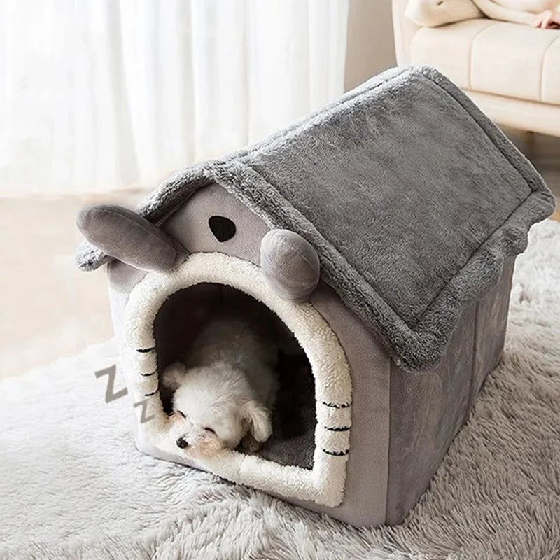 Indoor Warm Dog House Soft Pet Bed Tent House Dog Kennel Cat Bed with Removable Cushion Suitable for Small Medium Large Pets Ind
