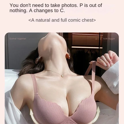 2024 New Push Up Bra for Small Chest  Ultra Thick 6CM Padded No Steel Ring Comfortable & Sexy Lift Lingerie for Flat Chest Women