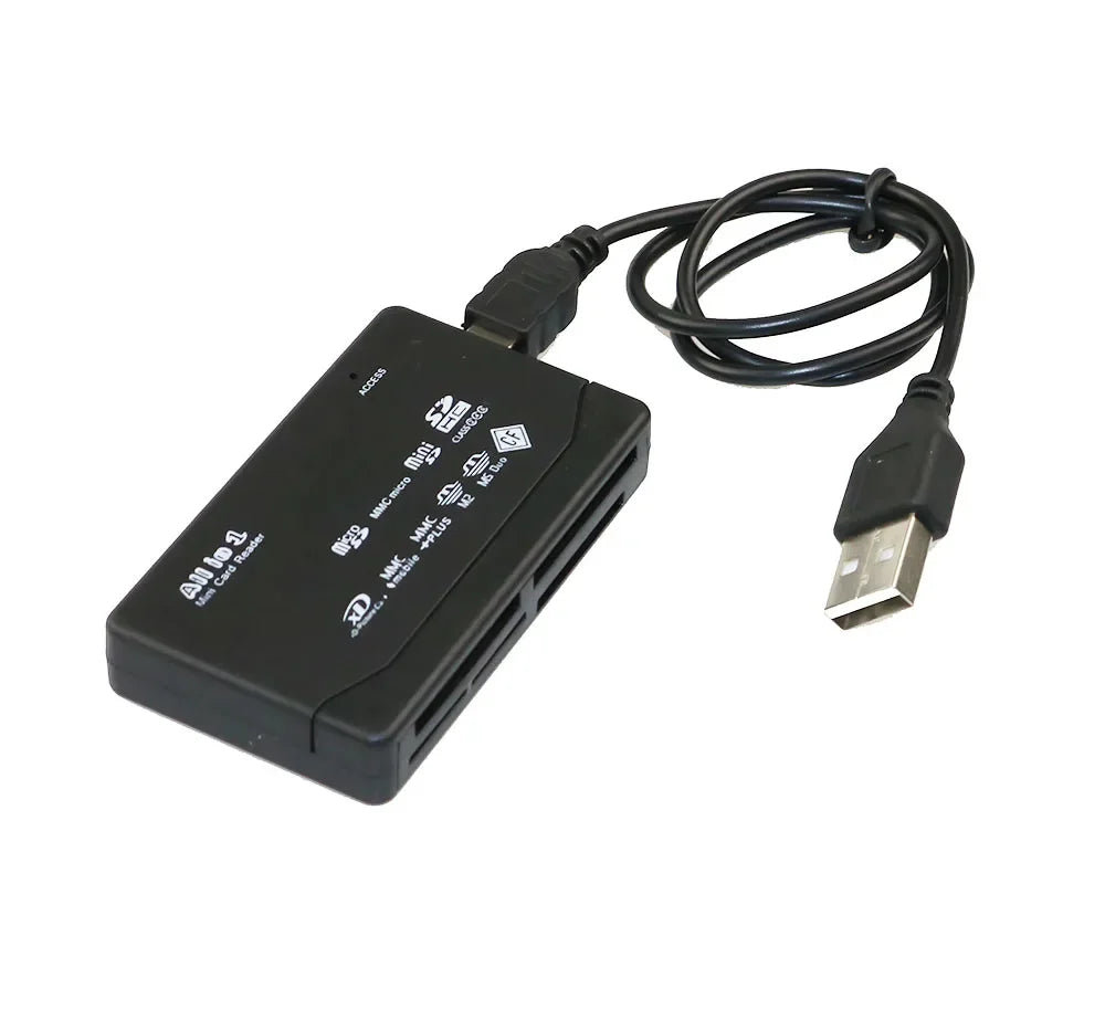 All In One Memory Card Reader USB External Cardreader SD SDHC Mini Micro M2 MMC XD CF Reader  For MP3, Digital Camera