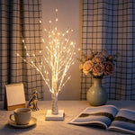 144 LED Birch Tree Light Warm White USB Battery Power Holiday Decorative Tree Christmas Halloween Easter Gift