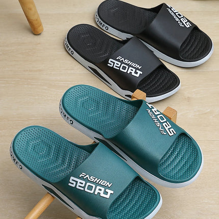 Big Size Men's Slippers Summer Sport Style Slides Anti-slip Thick Sole Breathable Fashion Slip-on Beach Leisure Sandals