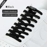 1Pair Elastic Tieless Shoelaces Shoe Laces No Tie Shoelace for Kids and Adult Sneakers Quick Lazy Metal Lock Laces Shoe Strings