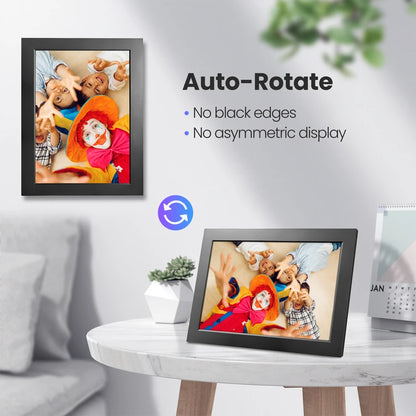 Digital Picture Frame10.1 Inch 32G WiFi Photo Frame 1280x800 HD IPS Touch-screen Auto Rotation Photo Sharing Via APP Decorative