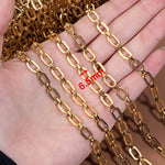 1M NO FADE Stainless Steel Square Link Chain for DIY Necklace Bracelet 6.5mm Rolo Cable Link Chains Jewelry Making Supplies Bulk