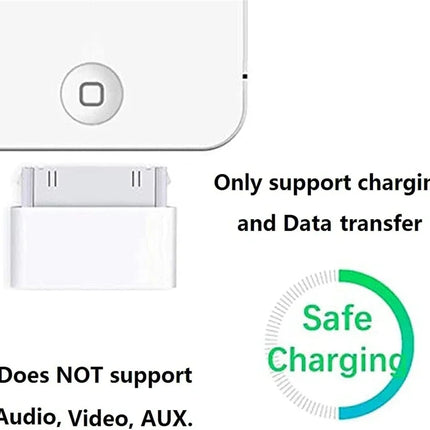 Lighting To 30Pin Adapter 8Pin Male To 30 Pin Female Charging Sync Converter for IPhone 4 4S IPad 2 3 IPod Touch Charger Cable
