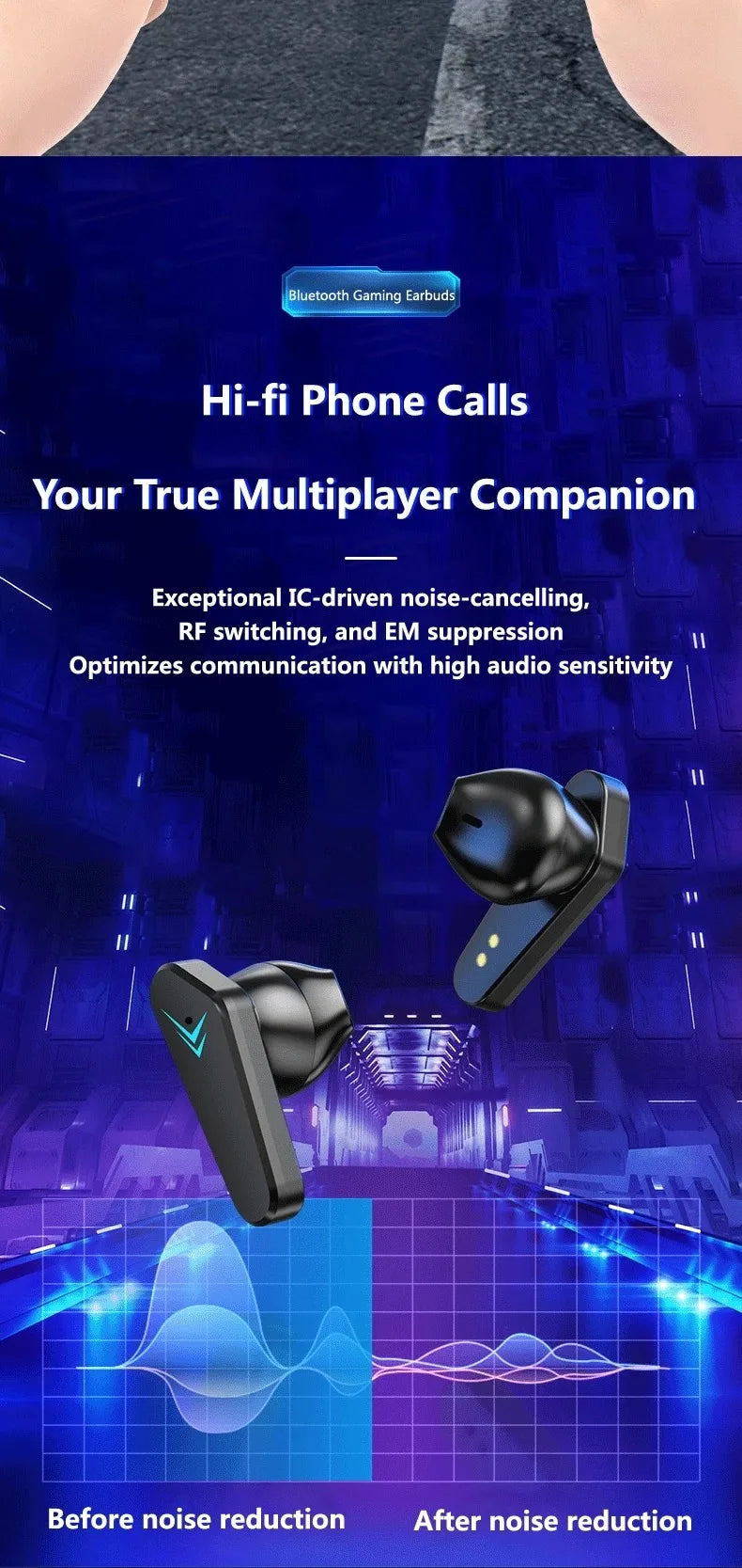 X15 TWS Wireless Earphone Bluetooth Headphone 65ms Low Latency Earbud Esport Gaming Headset Gamer with Mic For Xiaomi iPhone