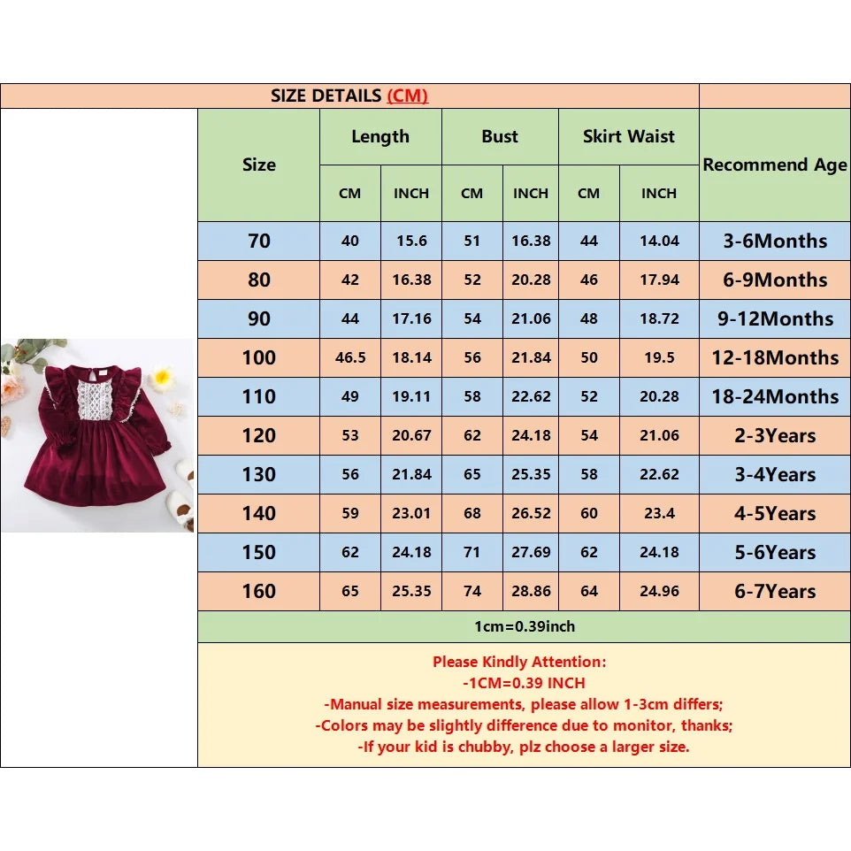 Christmas Party Skirt Baby Girl Long Sleeve Ruffle Satin Finish Dress Fashion Holiday Autumn Winter Wear for Kids Girl 0-7 Years