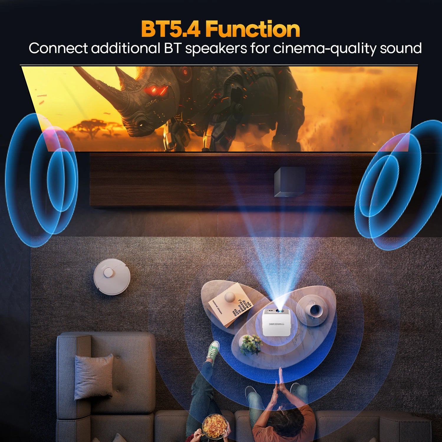 Magcubic Auto Focus Home Cinema 4K Projector 400ANSI 8K Native 720P HY300 Max