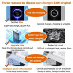 33W USB Charger Quick Charge 3.0 Fast Charging Mobile Power Adapter For Xiaomi Huawei Samsung Phone Charger with 6A Cable Charge