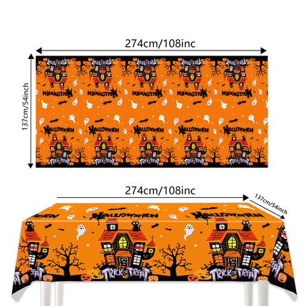 Halloween Ghost Party Decoration Disposable Tableware Balloon Banner Ceiling Door Hanging for Happy Hunting Halloween Supplies