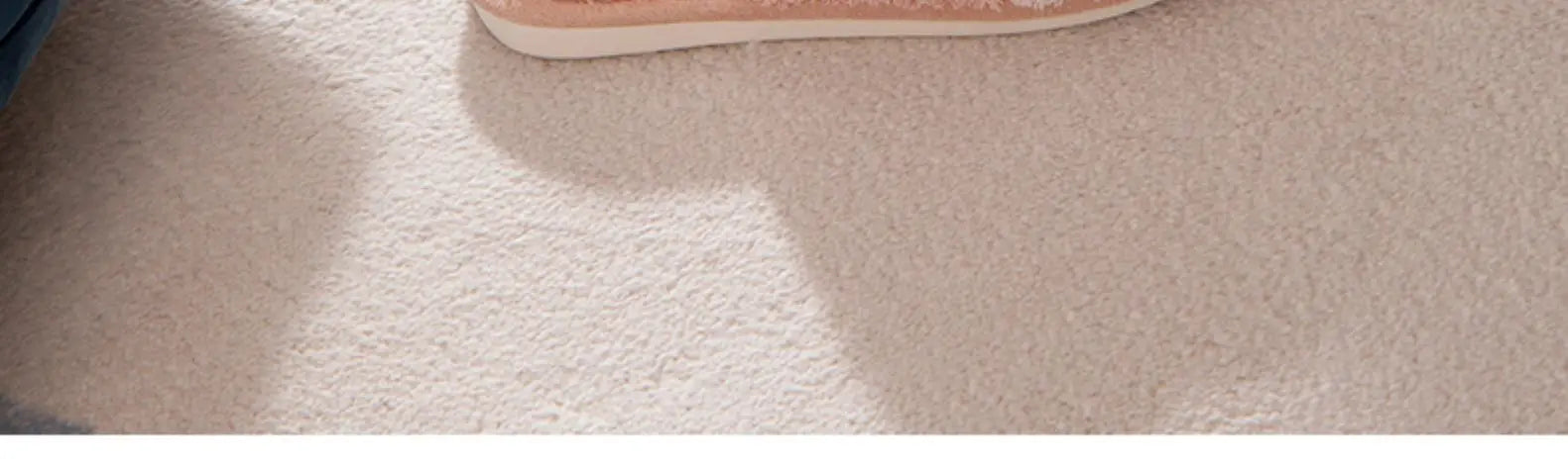 Shevalues Indoor Warm Plush Slippers For Women Men Cute Cat Paw Design House Fur Slippers Mute Flats Slides Indoor Fluffy Shoes