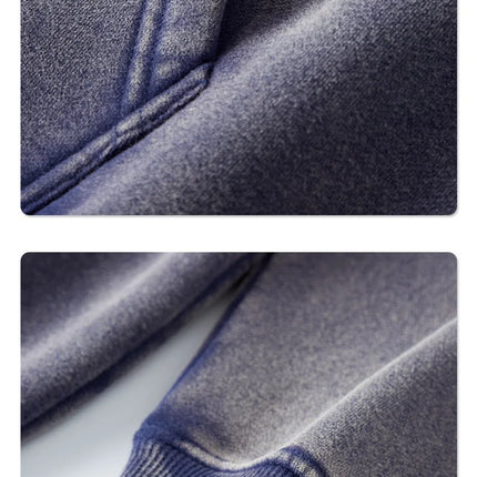 Batik fleece zippered hoodie