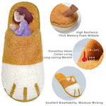 Shevalues Indoor Warm Plush Slippers For Women Men Cute Cat Paw Design House Fur Slippers Mute Flats Slides Indoor Fluffy Shoes