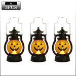 Halloween Pumpkin Ghost Face Lamp Portable Skull Decoration Light for Bar Party Table Atmosphere Prop Halloween Decor Use