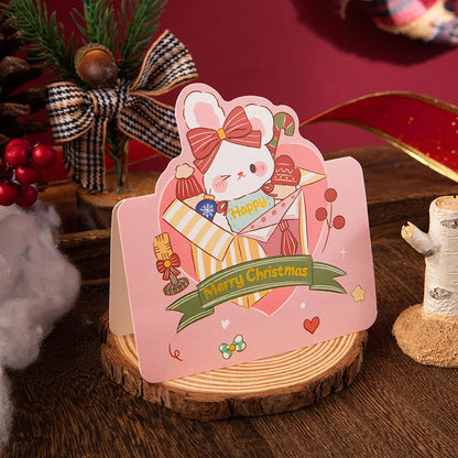 10pcs MIX Merry Christmas Greeting Card Santa Claus Snowman Custom Blank Cards Christmas Party Invitation Card New Year Gifts