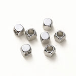 50pcs/lot 2-5mm 14K/18K Real Gold Plated Brass Square Spacer Loose Beads for DIY Jewelry Making Beads Accessories Findings