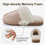 Comwarm Fluffy Winter Slippers For Women Furry Fuzzy Home Shoes Faux Fur House Plush Slippers Indoor Warm Comfy Mute Flats Slide