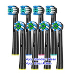 4/8PCS Replacement Brush Heads for Oral B Electric Toothbrushes Floss Cross Action 3D Pro White Precision Standard Daily Clean