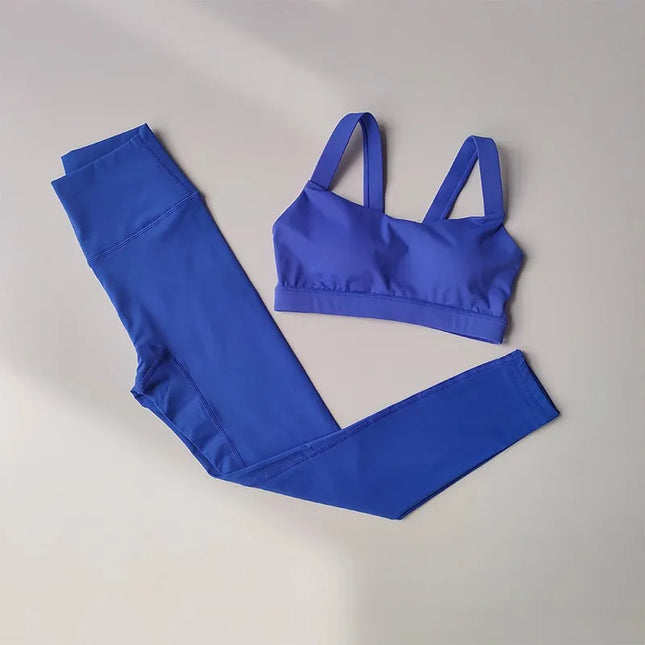Seamless Yoga Set for Women, Workout Sportswear, Gym Clothing, Fitness, Push Up Bra, High Waist Leggings, 2Pcs Sports Suits