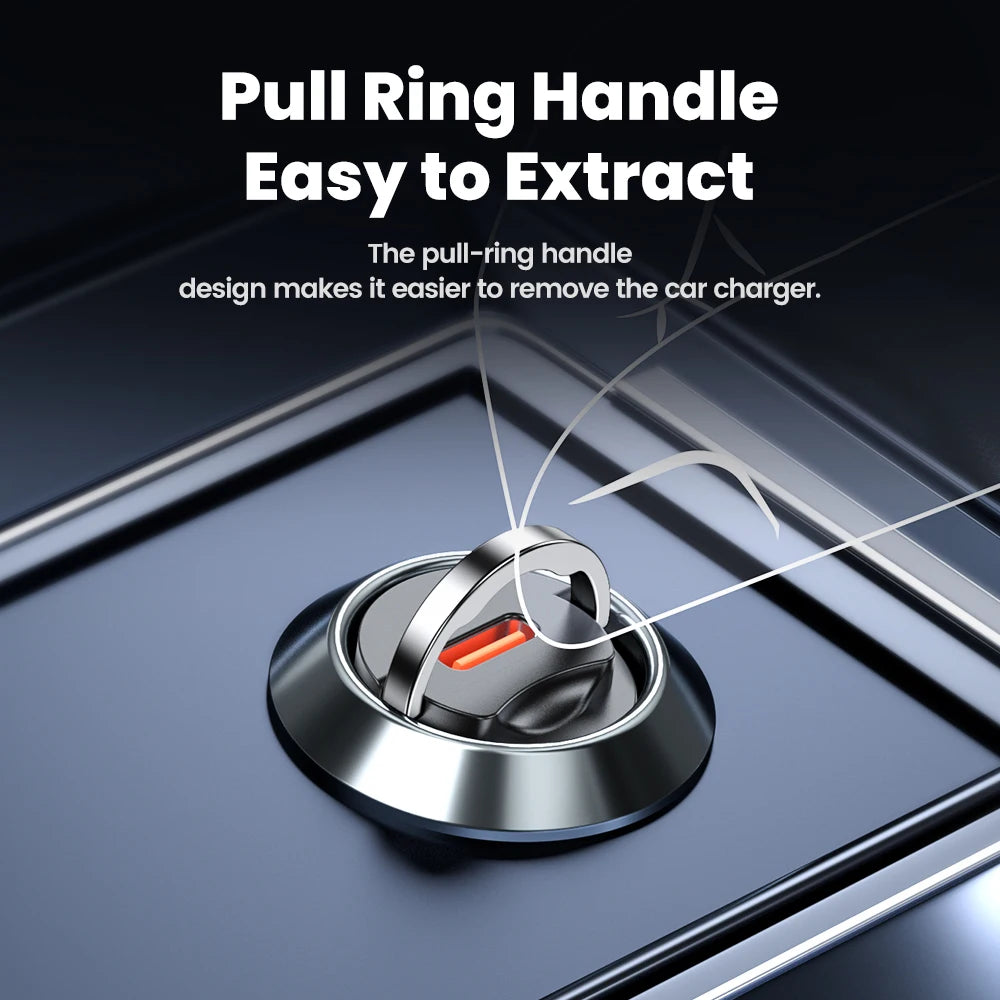 Toocki 45W USB C Car Charger for Samsung S23 S22 S21 Xiaomi Huawei QC PD Fast Charging Car Phone Charger for iPhone 15 14 13 12