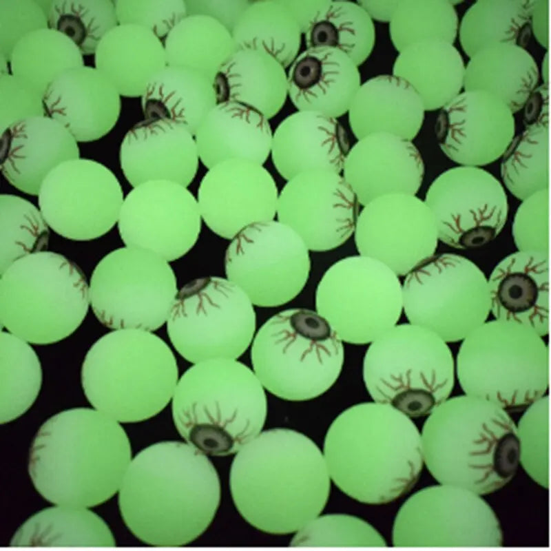 Halloween Decoration Maple Leave Ghost Desktop Ornaments Mini Skull Luminous Horror Eyeball Halloween Party Favors Home Decor