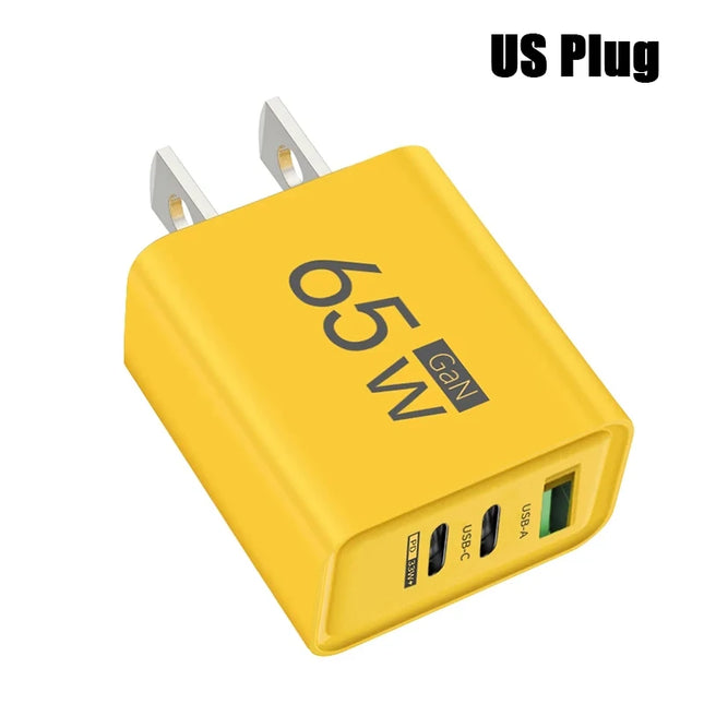 GaN Charger USB C PD Type C Quick Charge Mobile Phone Fast Charging Wall Adapter for iPhone 15 Xiaomi 14 Huawei 60 Portable