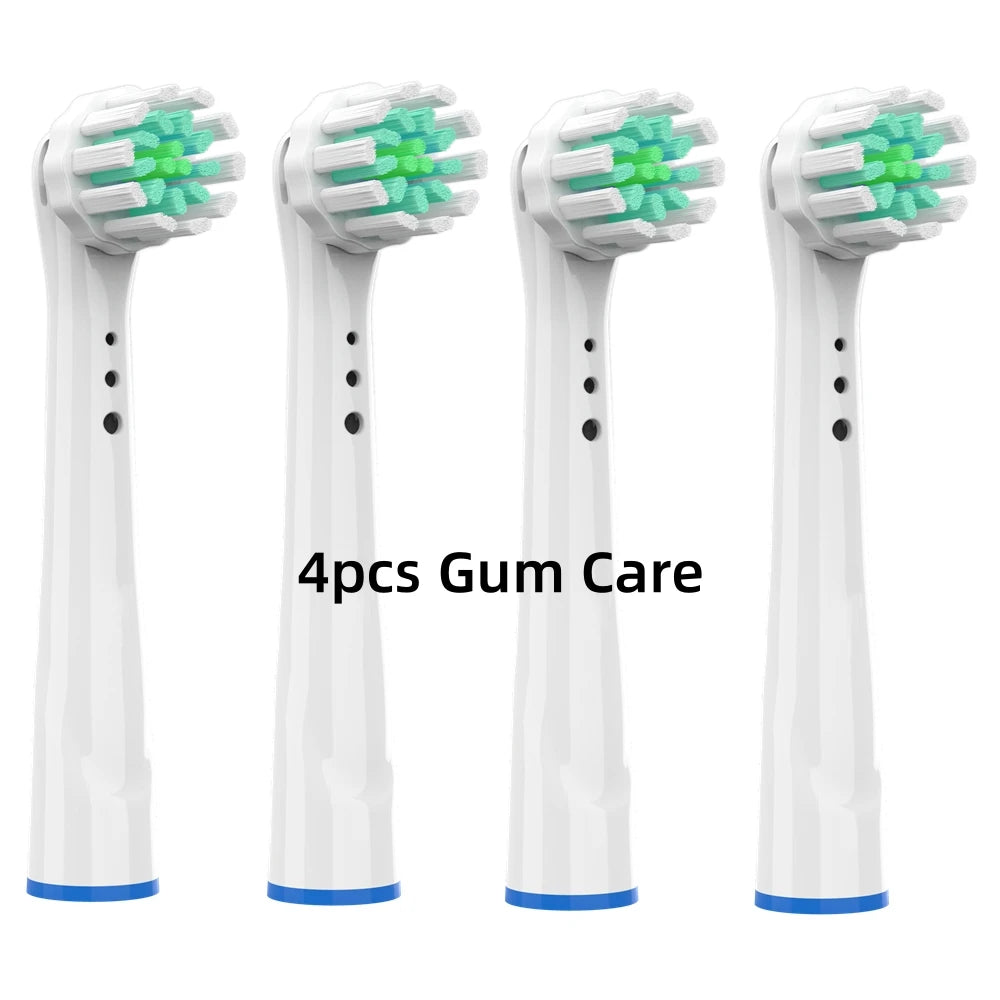 4/8PCS Replacement Brush Heads for Oral B Electric Toothbrushes Floss Cross Action 3D Pro White Precision Standard Daily Clean