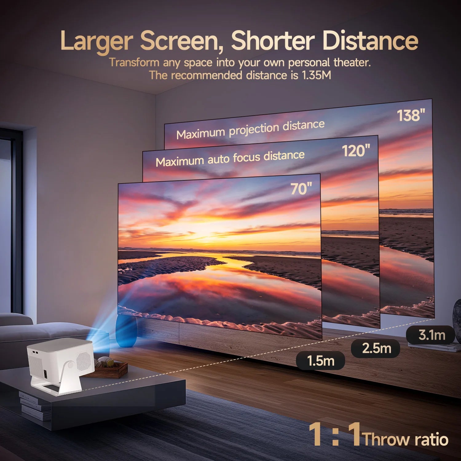 Magcubic Auto Focus Projector HY350Max