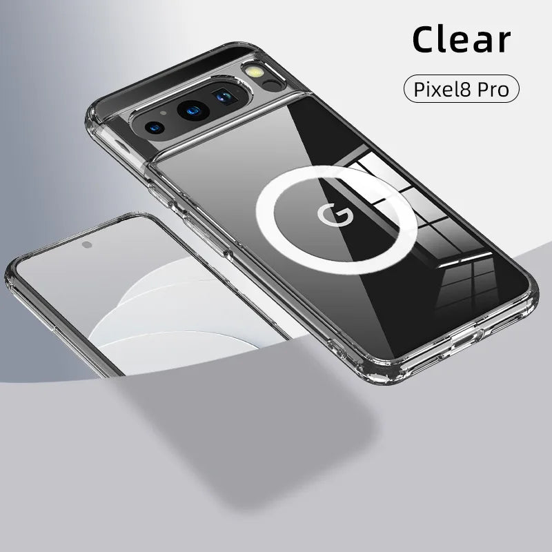 2025 Fashion Magnetic Case For Google Pixel 9 Pro 8 8A 7 10 Dull Polish Wireless Charger Cover Anti-knock Cases For Pixel 9A 7A