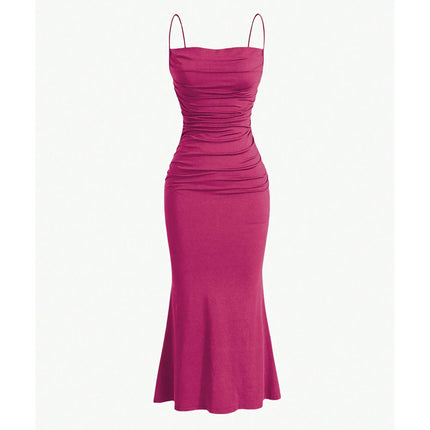 Mia Muse All Seasons Women's Dresses Elegant Party Fitting Slim Spaghetti Strap Mermaid Hem Maxi Fashion Party Dresses