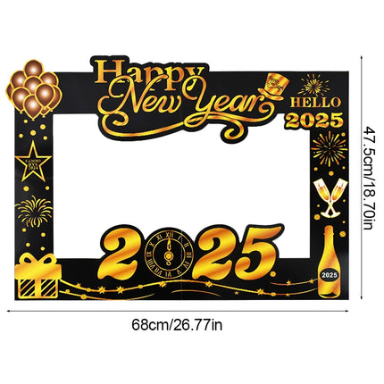 2025 Crown Number Foil Balloons Happy New Year Eve Party Decoration Photo Booth Props Supplies Christmas Home Decor Navidad 2024