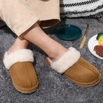 Comwarm Fluffy Winter Slippers For Women Furry Fuzzy Home Shoes Faux Fur House Plush Slippers Indoor Warm Comfy Mute Flats Slide