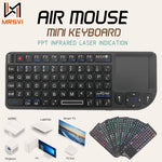 MRSVI A8 Mini Wireless Keyboard 2.4G 7 Color Backlit Touchpad Air Mouse With Infrared Indicator for Android TV Box PC,Office