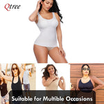 Qtree Women Tummy Control Shapewear Classic 2-IN-1 with Padded Bra High Elastic Strench Vest Body Shaper Slim Up Lift Corset