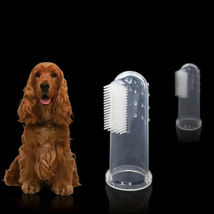 5 Sets of Pet Silicone Finger Sleeves Boxed Toothbrushes for Cats Dogs Brushing Finger Sleeves Pet Teeth Oral Cleaning Products