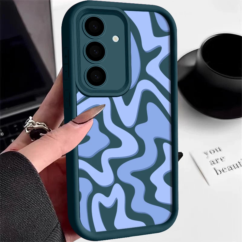Striped Pattern Phone Case For Samsung Galaxy A17 A56 A16 A36 A55 A54 A15 A25 A35 5G S25 Edge S24 S23 S22 Ultra S24 FE TPU Cover