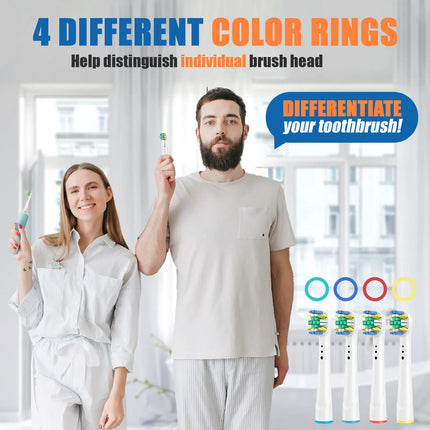 4/8PCS Replacement Brush Heads for Oral B Electric Toothbrushes Floss Cross Action 3D Pro White Precision Standard Daily Clean