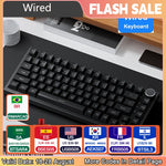 AJAZZ AK820 Wired with rotary volume buttons Hot-swappable keys for office and home mechanical keyboards