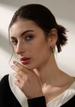 Yhpup Fat Fashion Stainless Steel Heart Chunky Hoop Earrings Charm Metal Texture Rust Proof Versatile Jewelry серьги тренд