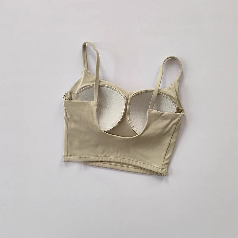 Women Breathable Sports Bra Fitness Top Push Up Sport Bra Fixed With Pad Yoga Bra Underwear Sport Tops For Running Vest Gym Wear