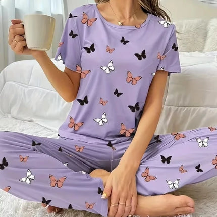 1 Set Women's Elegant Lounge Set, Plus Size Satin Striped Button Up Long Sleeve Shirt & Pants Pajamas