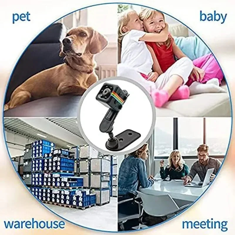 Portable HD Mini Camera Small Nanny Cam Video Voice Recorder Indoor Covert Security Camera for Home Office Surveillance