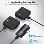 3in1 Microphone for iPhone/Android, Wireless, 328ft Transmission, Mini Microphone for Record Interview