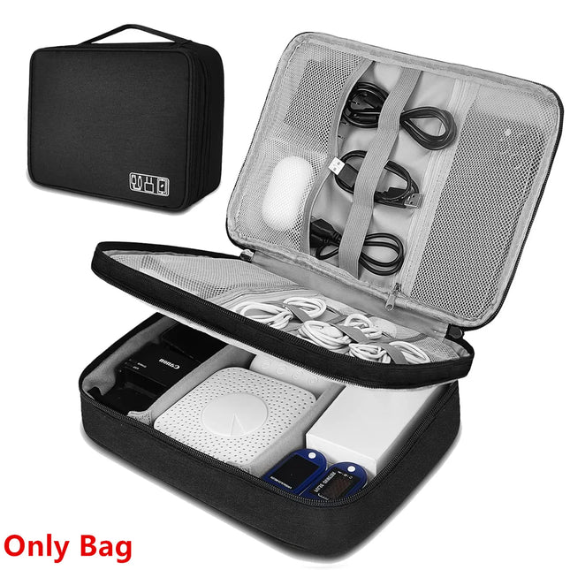 Cable Storage Bag Waterproof Digital Electronic Organizer Portable USB Data Line Charger Plug Storage Bag Travel Cable Organizer