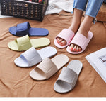 Foldable Home Slippers Hotel Travel Portable Slides Non-Slip Bathing House Guest Use Men Women Unisex Flat Shoes Salon Homestay