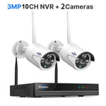 Hiseeu 3/5MP WiFi CCTV Camera Security System IR Night Vision Bullet Camera Set 10CH NVR Wireless CCTV Surveillance System