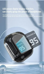 T2 tws Wireless Bluetooth Headset Transparent ENC Headphones LED Power Digital Display Stereo Sound Earphones for all smartphone