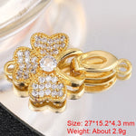 Juya Handmade 18K Gold Silver Plated Fastener Bail Connector Clasps Accessories For Needlework Pearls Beads Jewelry Making