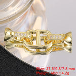 Juya Handmade 18K Gold Silver Plated Fastener Bail Connector Clasps Accessories For Needlework Pearls Beads Jewelry Making